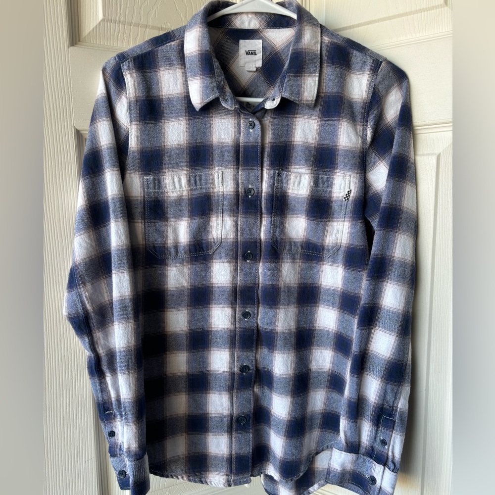 Vans flannel shirt women’s button down long sleeve size small